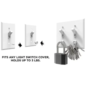 Alternative view of KeySmart Magnetic Key Holder, Screw-in, 3 pack
