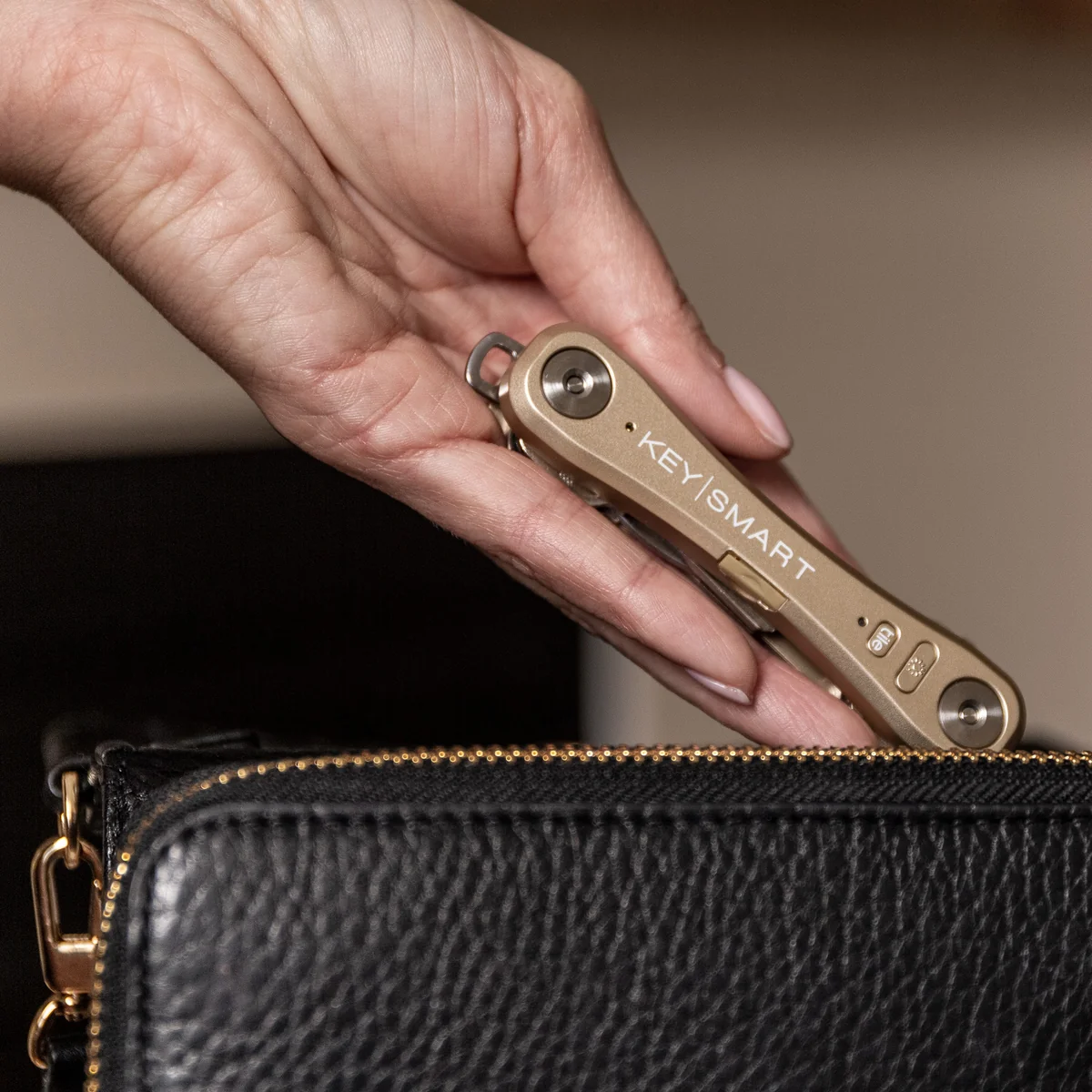 KeySmart Pro | Compact Key Holder with Tile Smart Location (Up to 10 Keys, Gold) - Image 9