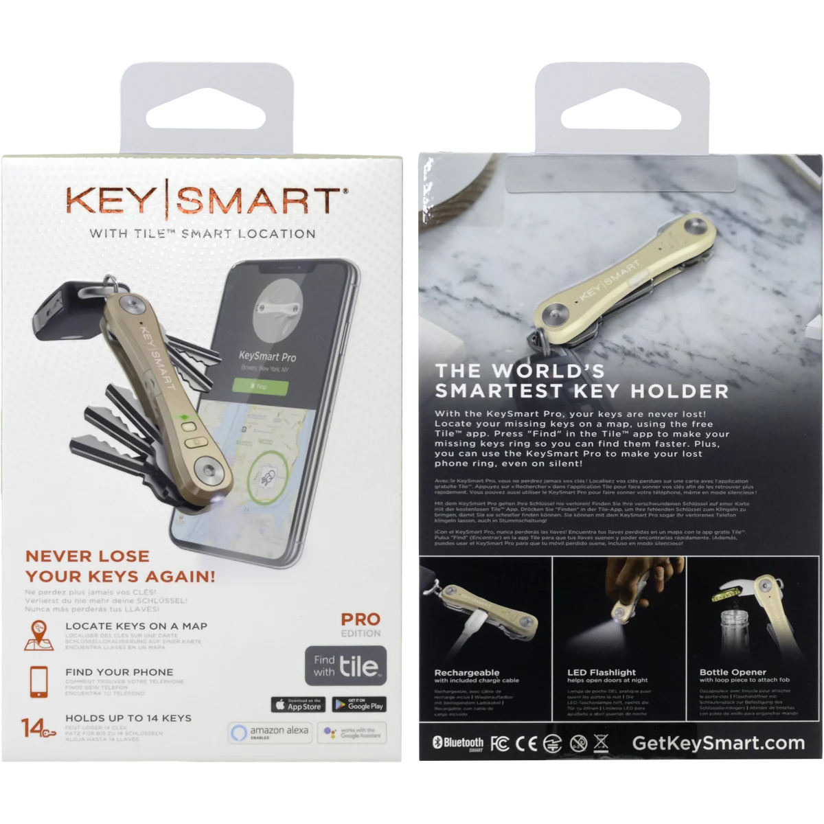 KeySmart Pro | Compact Key Holder with Tile Smart Location (Up to 10 Keys, Gold) - Image 10