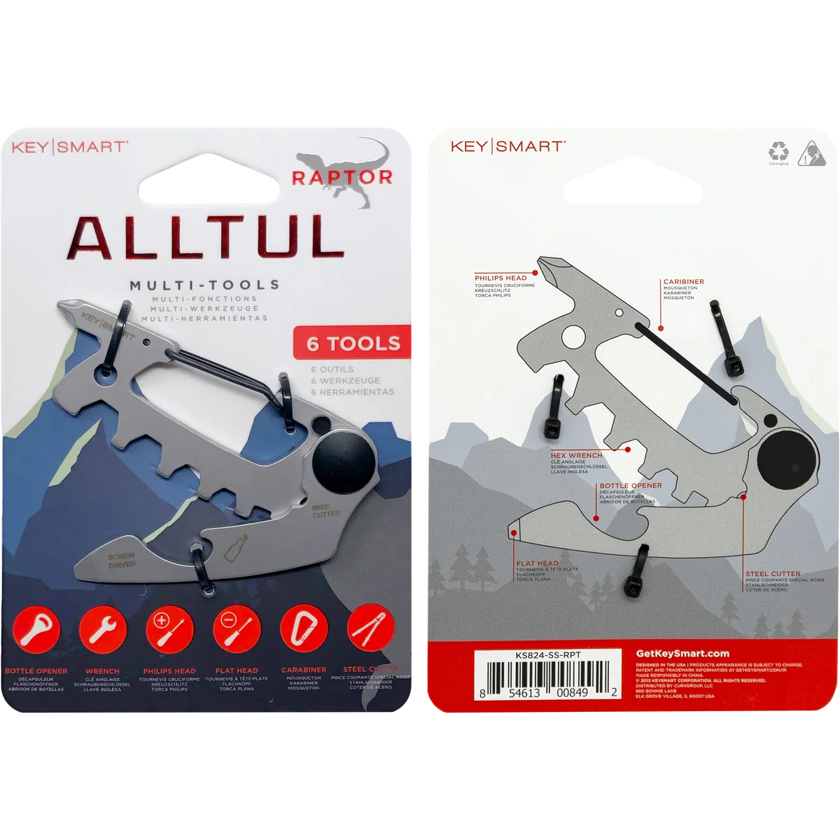 KeySmart Alltul Multitool Animal Series | Stainless Steel | Raptor - Image 14