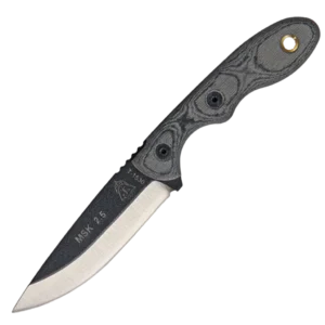 TOPS Mini Scandi Knife Black Linen Micarta