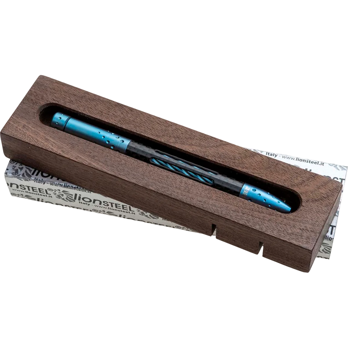 lionSTEEL Nyala Pen - Carbon Fibre / Blue Matte - Image 2