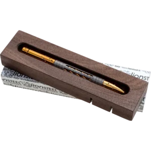 Alternative view of lionSTEEL Nyala Pen - Twist Damascus / Bronze