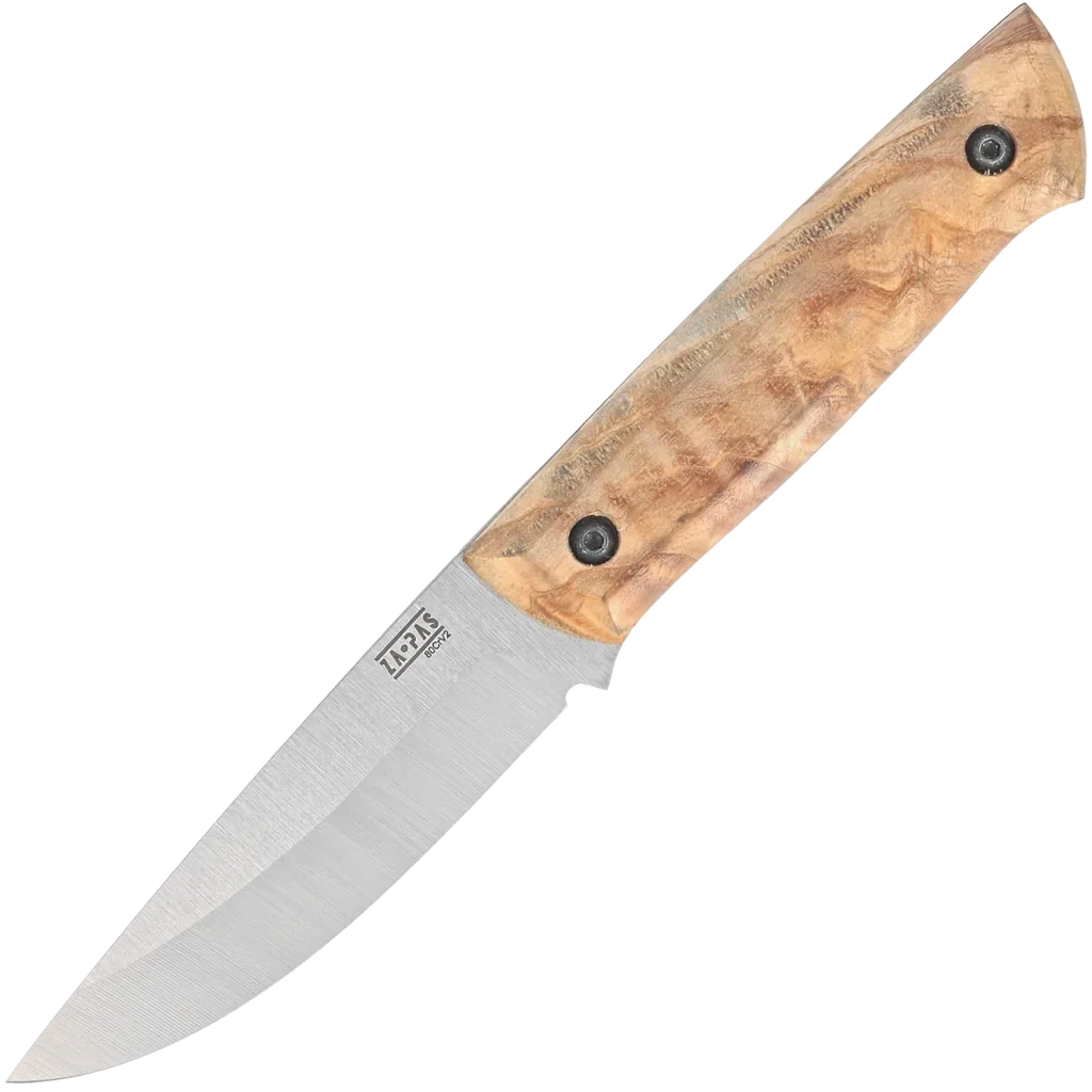 ZA-PAS Ranger, 80CrV2, Ash Wood Handle & Black Leather Sheath