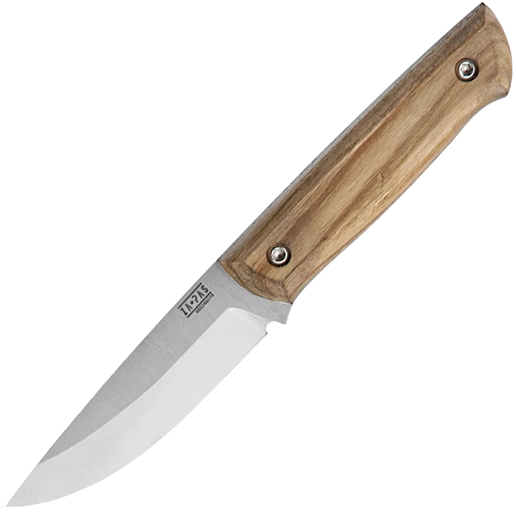 ZA-PAS Ranger, X50CrMoV15, Ash Wood Handle & Black Leather Sheath