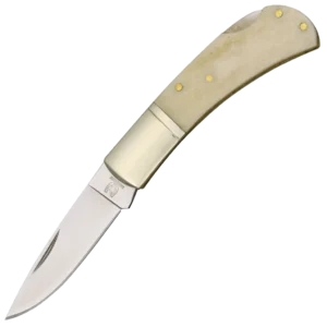 Rough Ryder Lockback Folding Knife White Smooth Bone