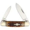 Rough Ryder Amber Jigged Bone Canoe Folding Knife