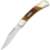 Rough Ryder Folding Hunter Amber Bone