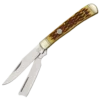 Rough Ryder Razor Trapper Amber Bone