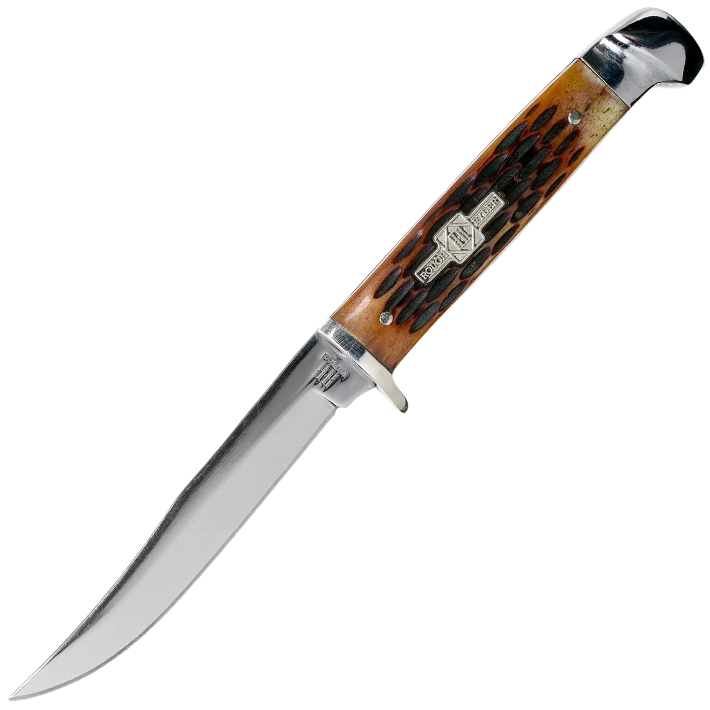 Rough Ryder Amber Bone Small Hunter Fixed Blade Knife