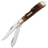 Rough Ryder Lockback Trapper Amber Bone
