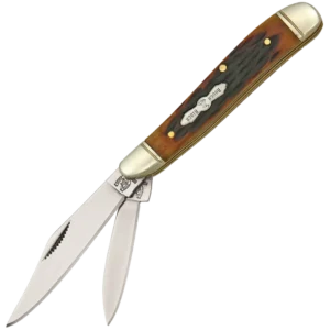 Rough Ryder Peanut Amber Bone Folding Knife