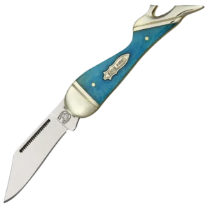 Rough Ryder Small Leg Knife Blue Bone