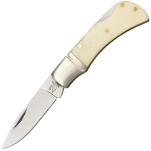 Rough Ryder White Bone Mustang Lockback