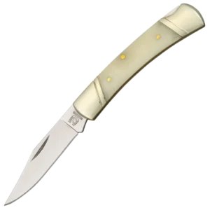 Rough Ryder White Smooth Bone Lockback