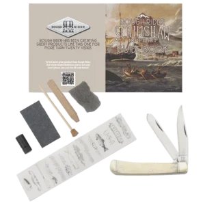 Rough Ryder Scrimshaw Trapper Folding Knife and Kit
