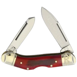 Rough Ryder Lockback Black Cherry Bone