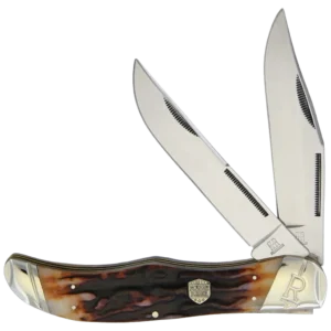 Rough Ryder Folding Hunter Brown Stag Bone