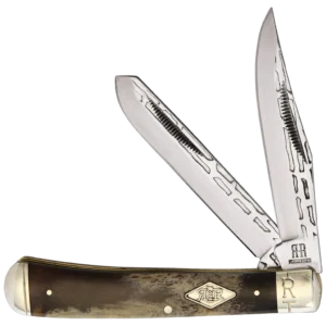 Rough Ryder Heavy Forge Brown Trapper Folding Knife