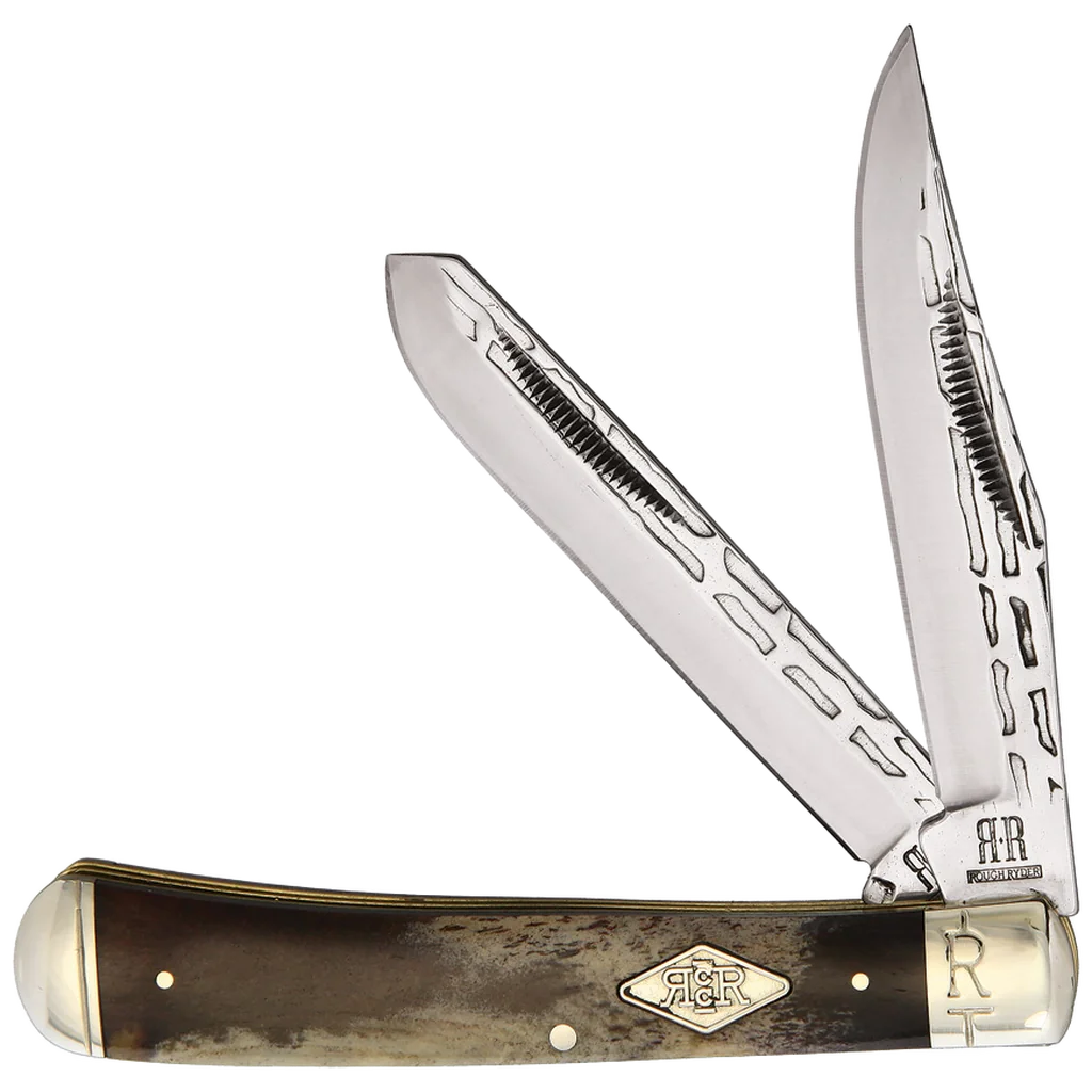 Rough Ryder Heavy Forge Brown Trapper Folding Knife
