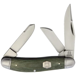 Rough Ryder Sowbelly Green Micarta Brushed