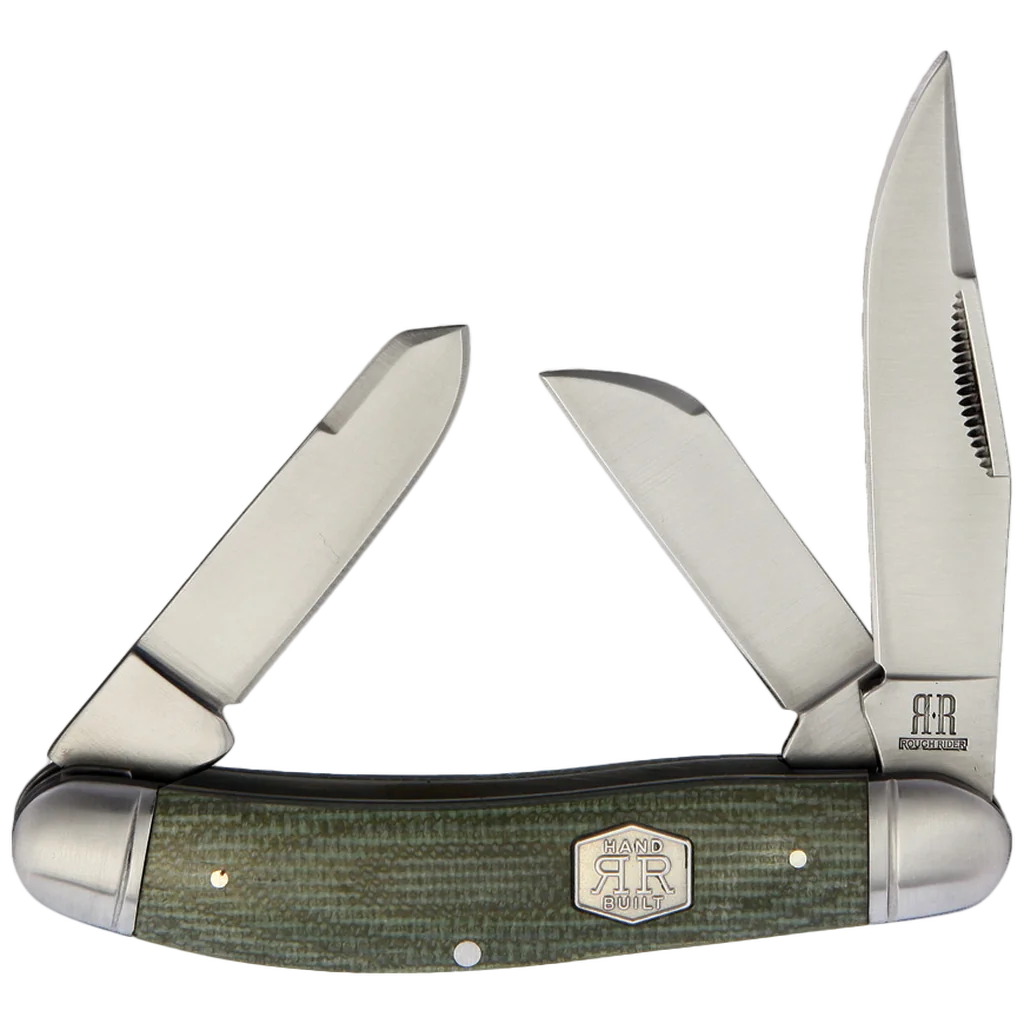 Rough Ryder Sowbelly Green Micarta Brushed