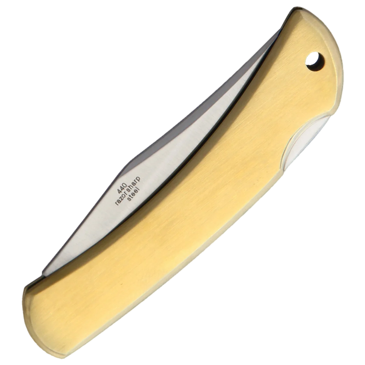 Rough Ryder Small Lockback Folding Knife Brass - Image 2