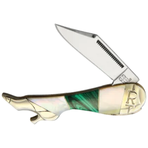 Rough Ryder Small Leg Knife Malachite