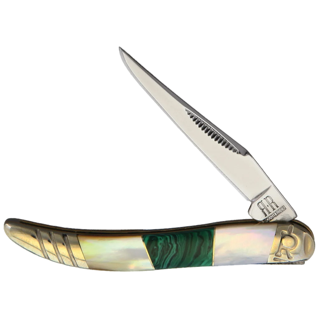 Rough Ryder Stoneworx Malachite and Pearl Small Toothpick