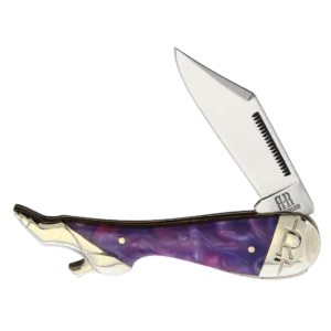 Rough Ryder Leg Knife Purple Swirl