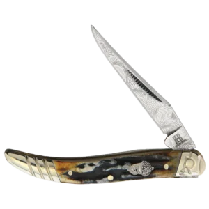 Rough Ryder Cinnamon Bone Stag Small Toothpick Folding Knife