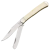 Rough Ryder Trapper Folding Knife White Bone