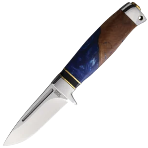 Rough Ryder Shoreline Blue Resin/Wood Small Fixed Blade Knife