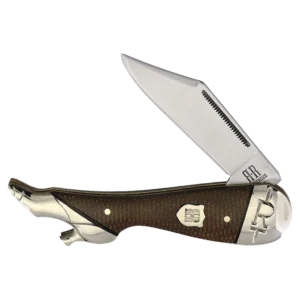 Rough Ryder Tater Skin Leg Knife Brown Burlap