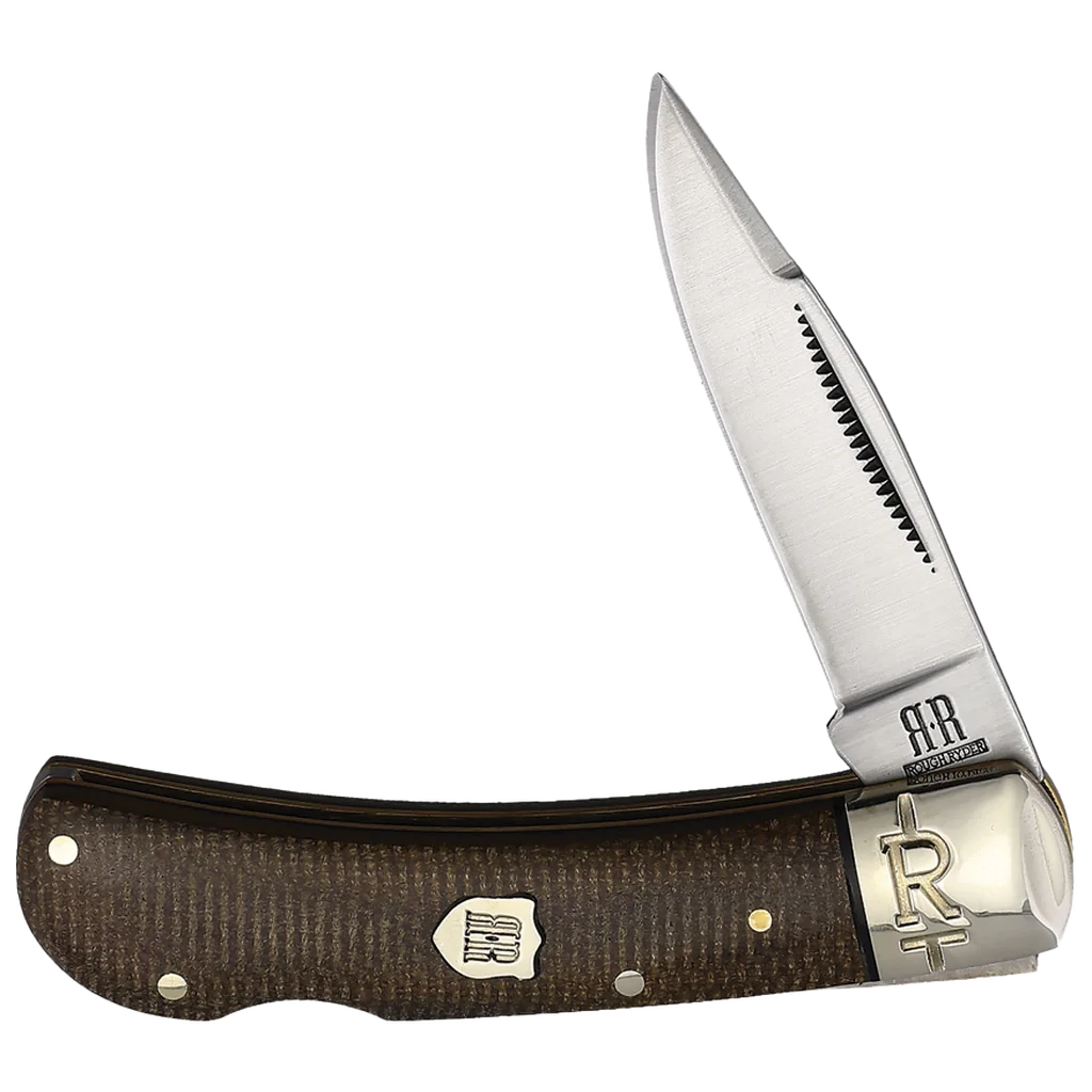 Rough Ryder Tater Skin Lockback Brown Burlap