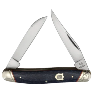 Rough Ryder Faded Blue Jeans Muskrat Folding Knife