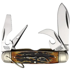 Rough Ryder Classic Cinnamon Bone Stag Kamp King Folding Knife
