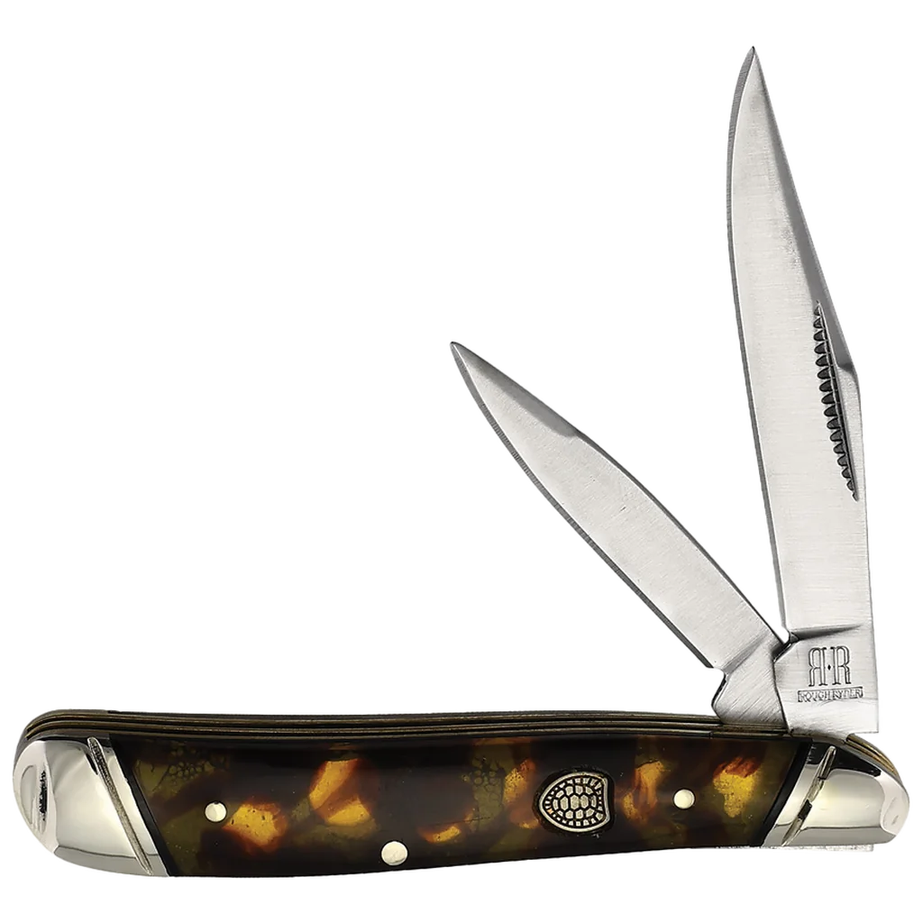 Rough Ryder Tortoise Shell Two-Blade Peanut