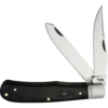 Rough Ryder Black Reserve Trapper Folding Knife - Smooth Bone