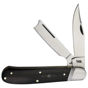 Rough Ryder Black Reserve One-Arm Razor Folding Knife - Bone