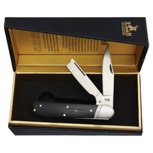 Alternative view of Rough Ryder Black Reserve One-Arm Razor Folding Knife - Bone
