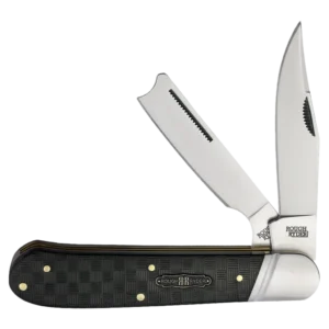 Rough Ryder Black Reserve One-Arm Razor Folding Knife - Pakkawood
