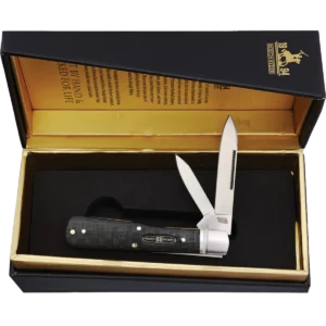 Alternative view of Rough Ryder Black Reserve Gunstock Folding Knife - Pakkawood