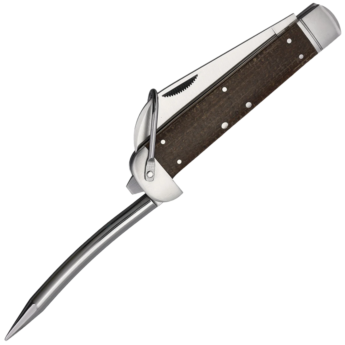 Rough Ryder Marlin Spike Folding Knife Brown Micarta - Image 2