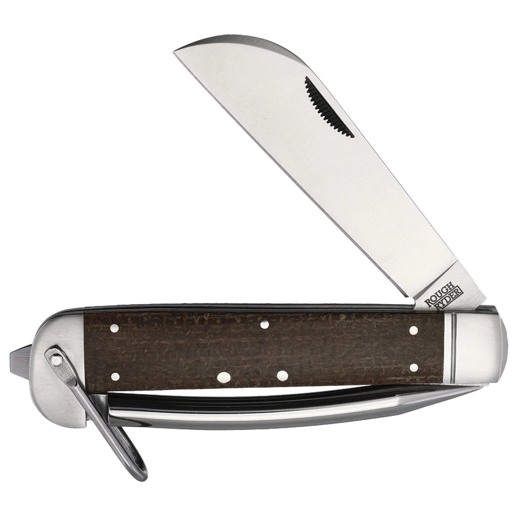 Rough Ryder Marlin Spike Folding Knife Brown Micarta