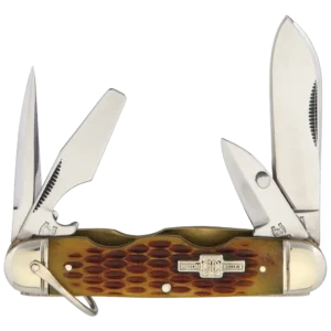 Rough Ryder Amber Jigged Bone Utility Knife