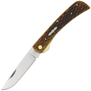 Rough Ryder Work Knife - Amber Jigged Bone