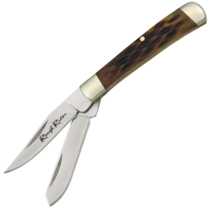 Rough Ryder Tiny Trapper Amber Bone