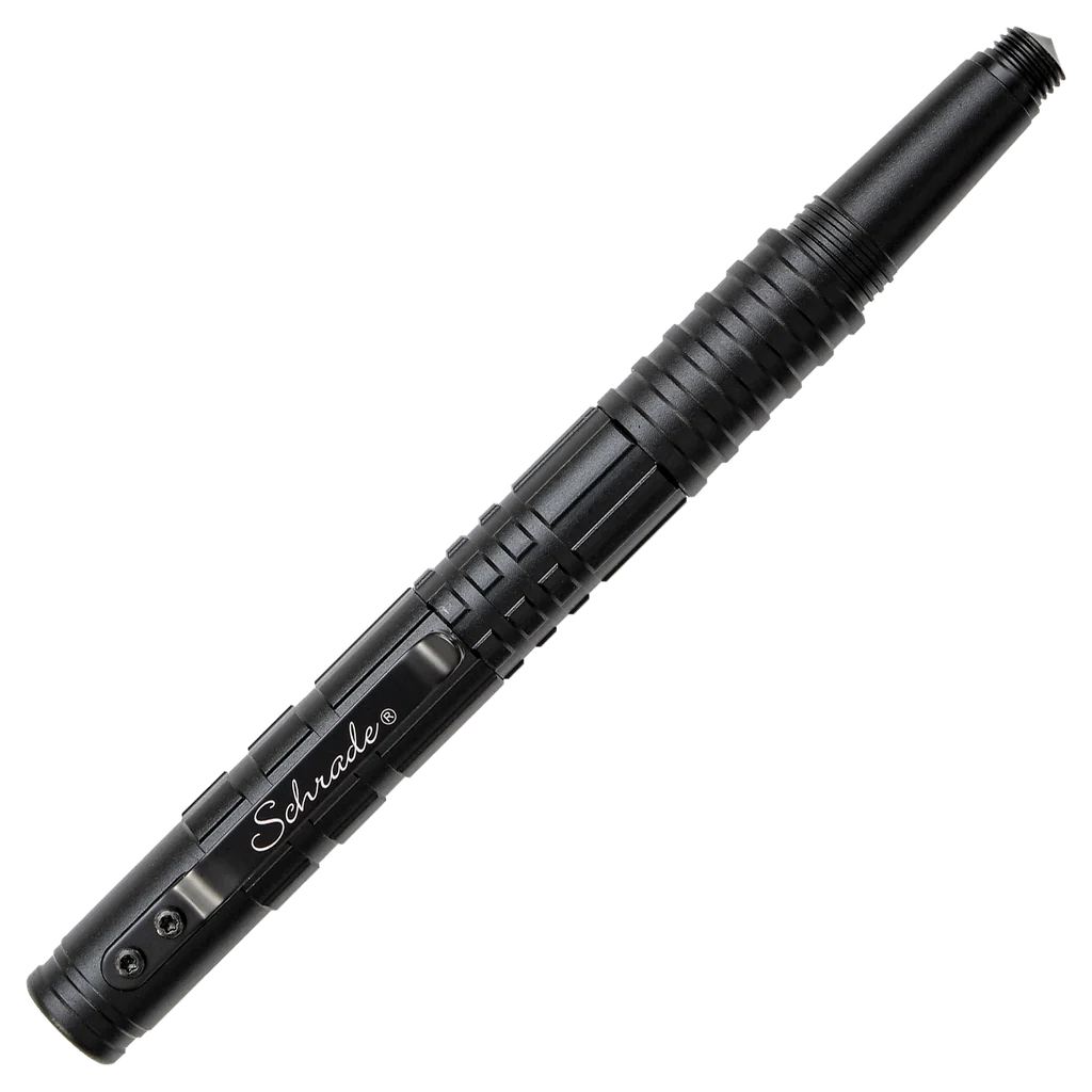 Schrade Survival Tactical Pen w/ Ferro Rod & Survival Whistle Black. Starminen Fine Point D1
