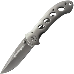Smith & Wesson Oasis/Titanium Coated Drop Point Blade w/Pocket Clip